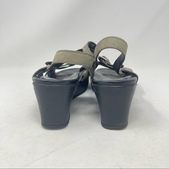 Mephisto Leather Wedge Tan Sandals Womens Size 40/ 10 - Picture 5 of 13